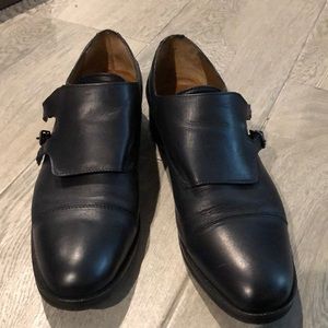 Black leather shoes